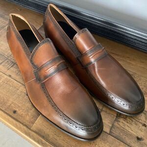Zanzara New No Box Men's Brown Toe Penny Loafer Slip On Dress Shoes Sz 13 HSS400